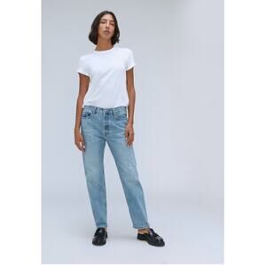 EVERLANE NWT The Relaxed Straight Rigid Slouch Jean in Broken in Blue // 33